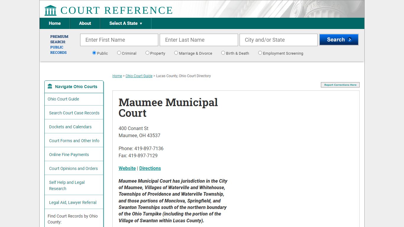 Maumee Municipal Court - Court Records Directory